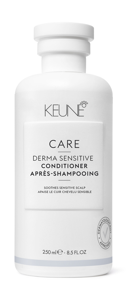 CARE DERMA SENSITIVE CONDITIONER ist ein dermatologisch geprüftes Haarprodukt, das Irritationen lindert, die Kopfhaut befeuchtet und dem Haar Geschmeidigkeit und Glanz verleiht.